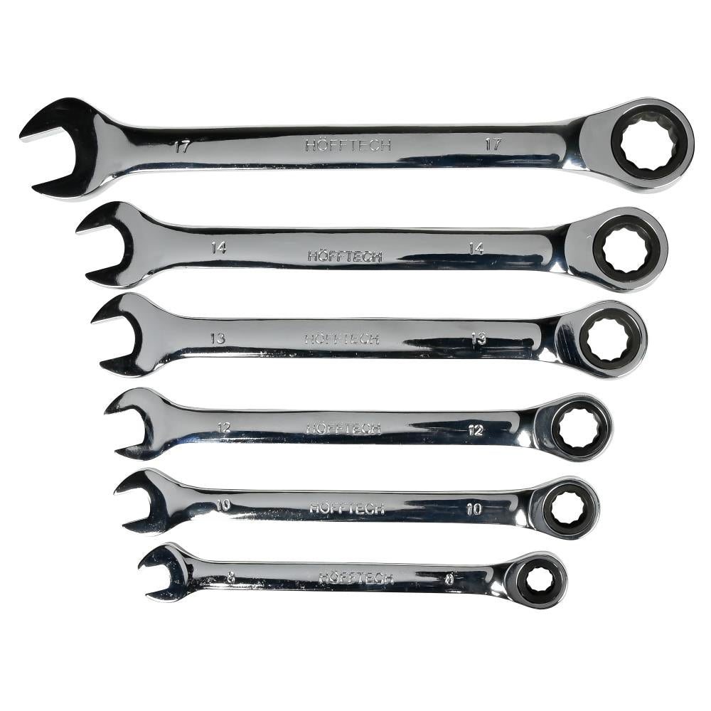 Clé mixte cliquet 6 pcs Cr-V