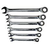 Clé mixte cliquet 6 pcs Cr-V