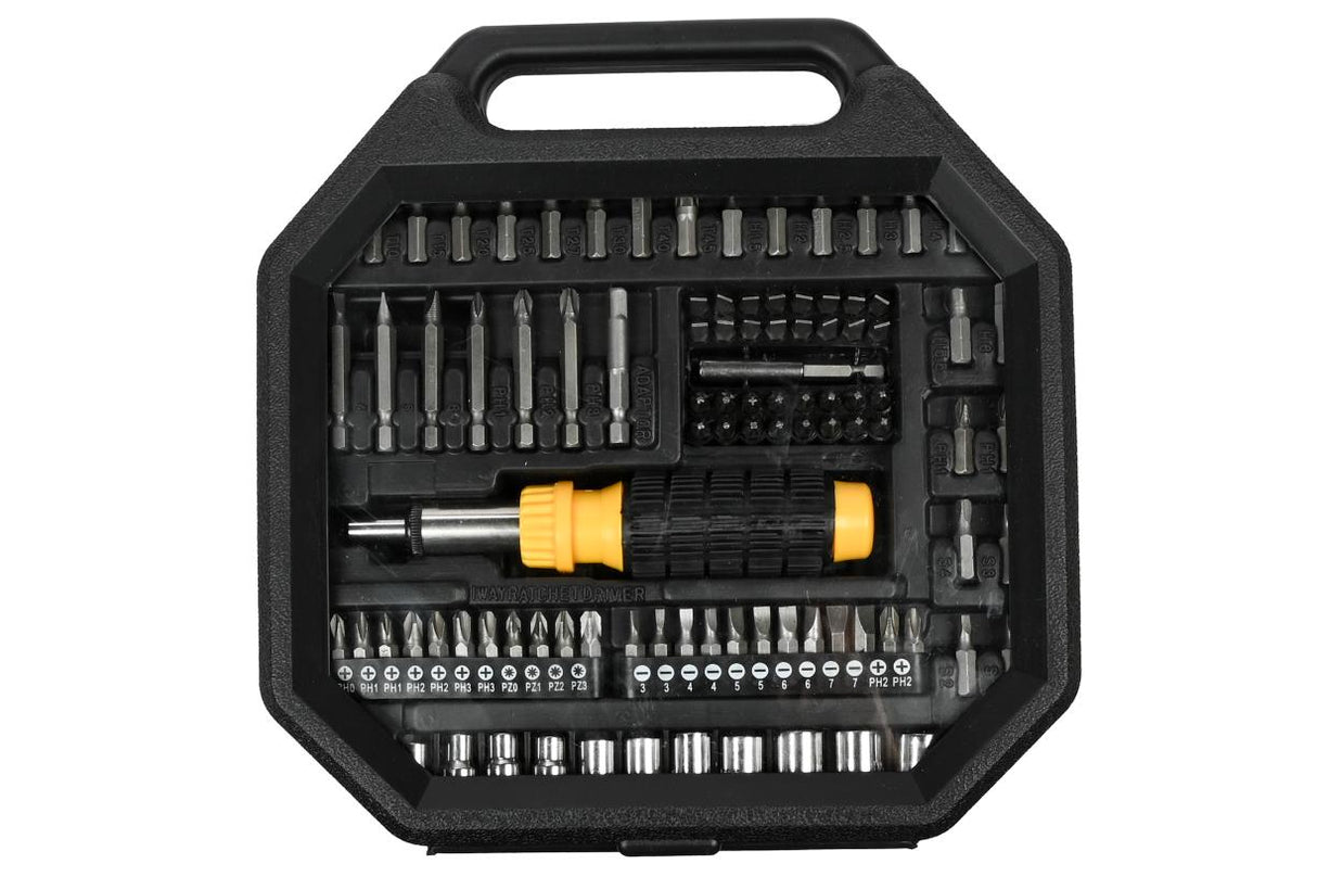 Schroevendraaier ratel bit + doppen set 99 dlg