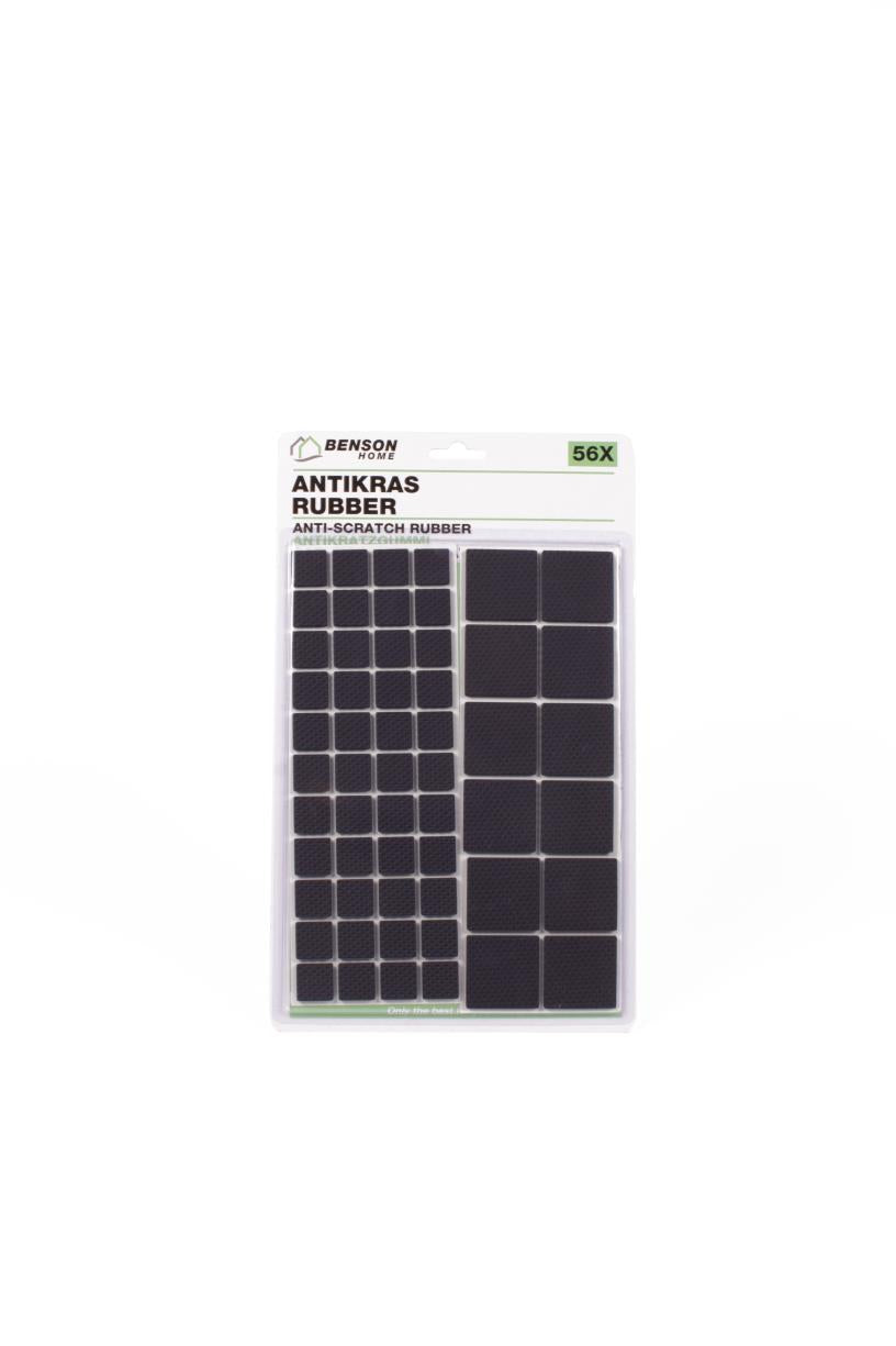 Antikras rubber 56 dlg zwart