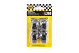Zwenkwiel set 50 mm zwart 4 dlg