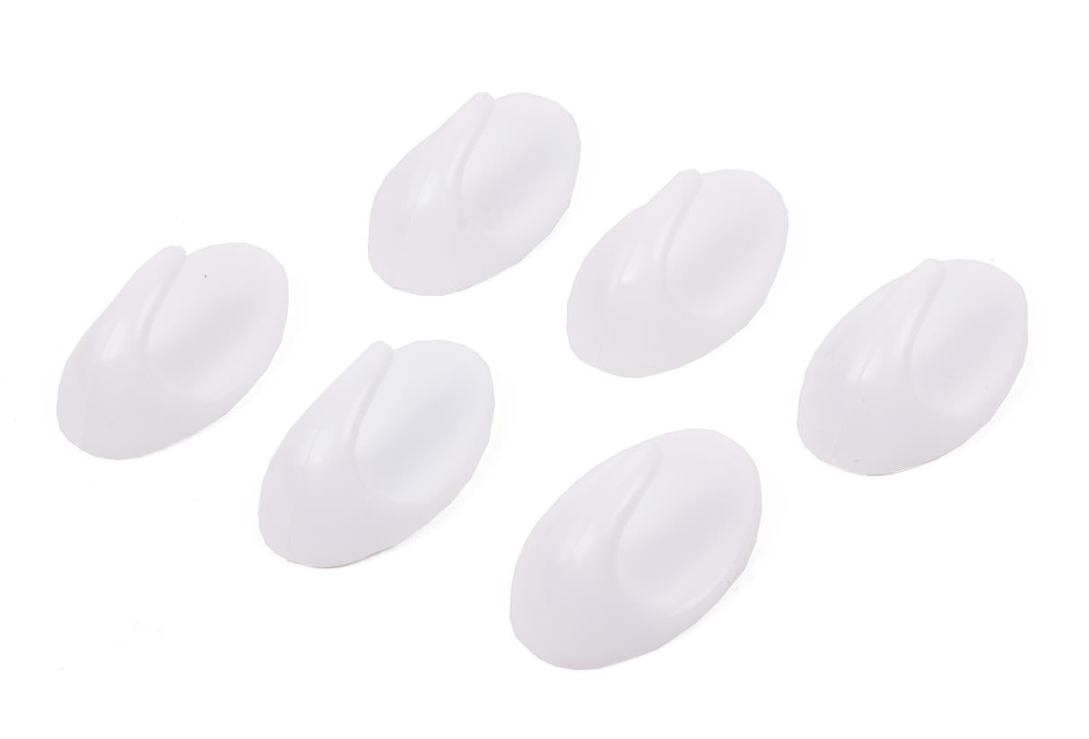 Towel hooks 6 pcs small white