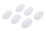 Towel hooks 6 pcs small white