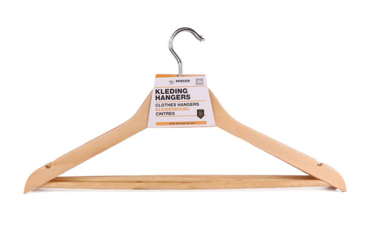 Clothes hangers 3 pcs wood