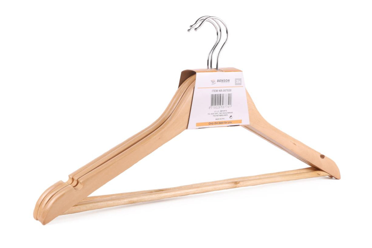 Clothes hangers 3 pcs wood