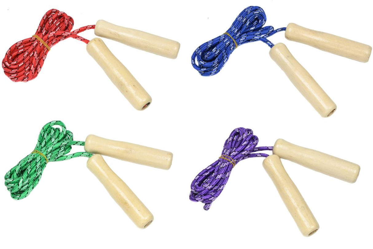 Corde à sauter poignée bois