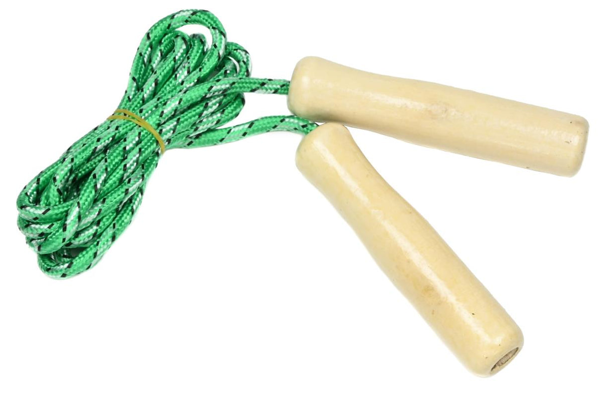 Corde à sauter poignée bois