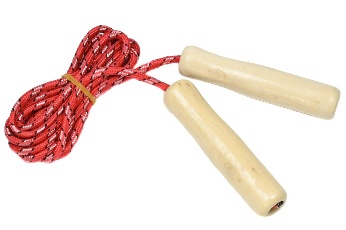 Corde à sauter poignée bois