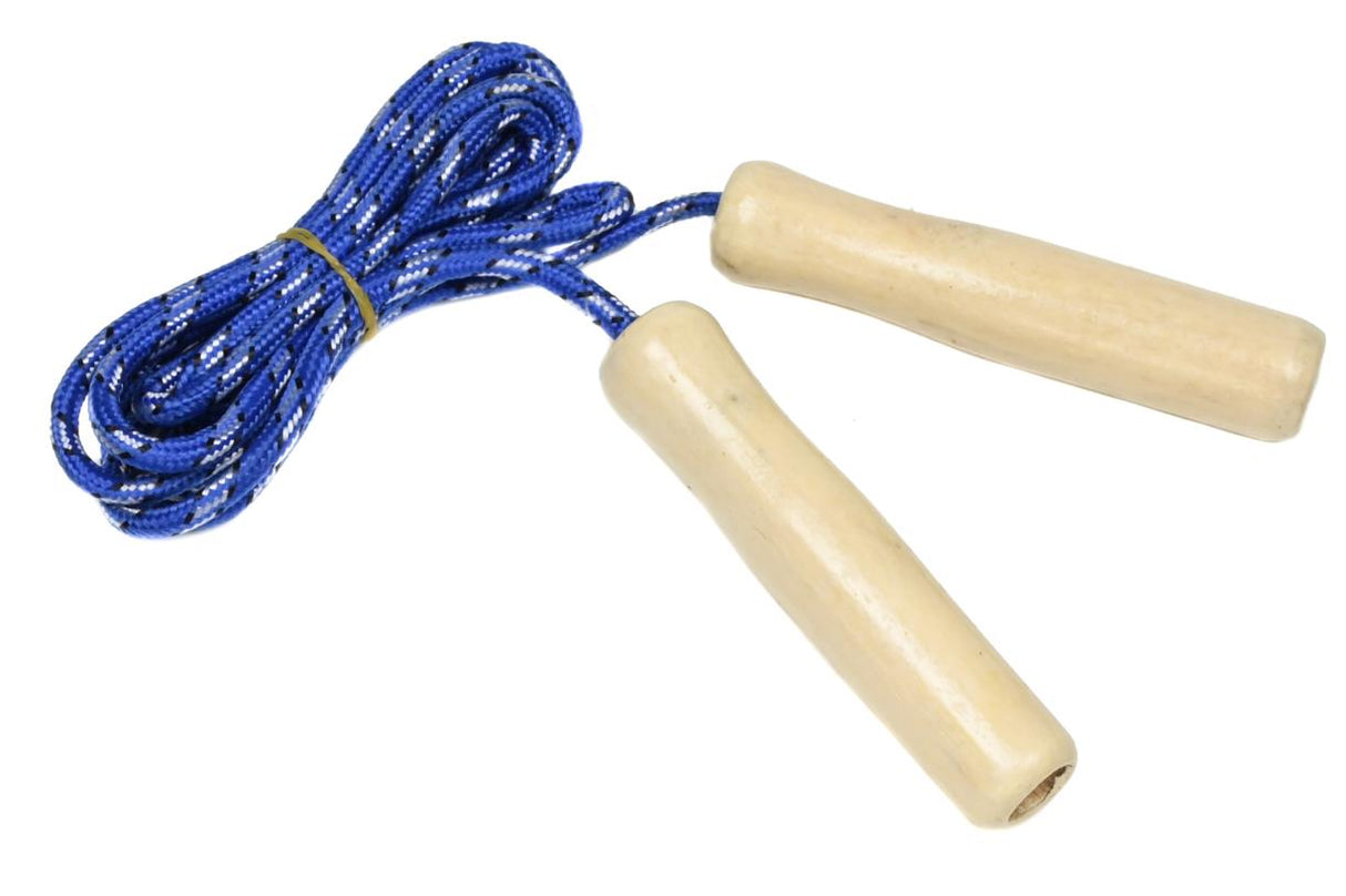 Corde à sauter poignée bois