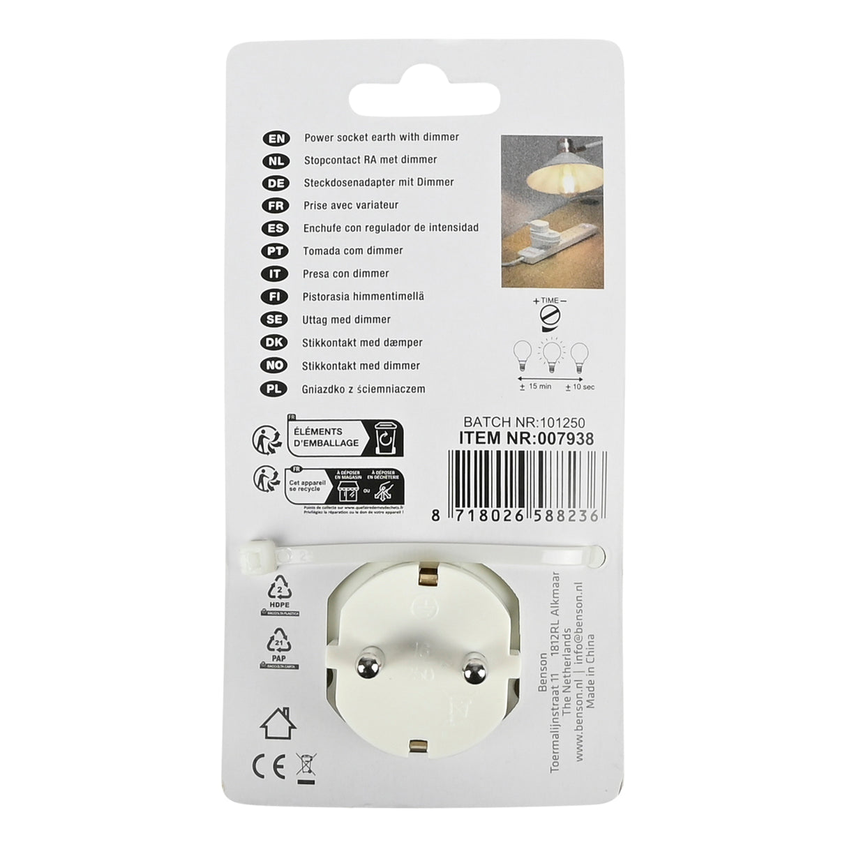 Stopcontact RA met dimmer