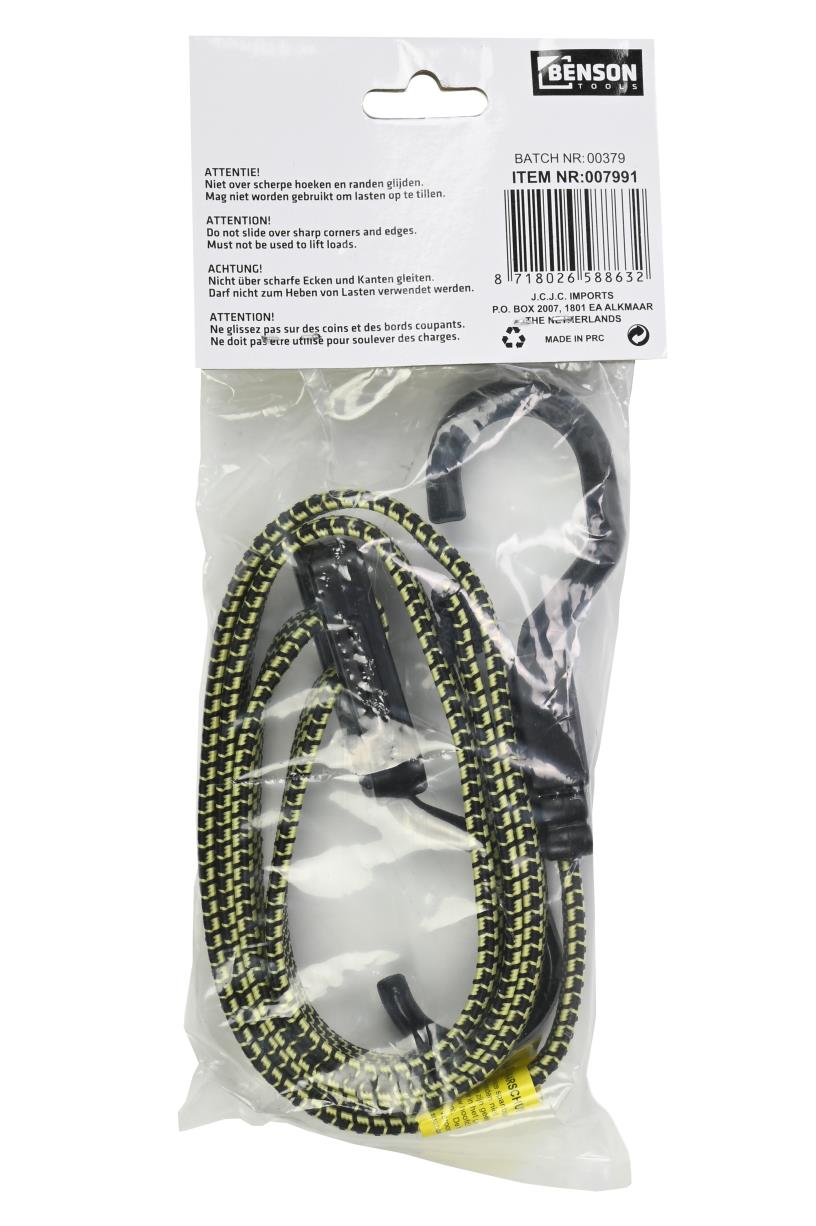 Elastic adjustable 25 tot 115 cm + hook