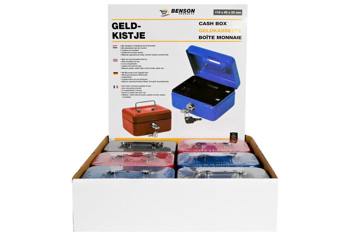 Cash boc mixed colours 115 x 85 x 55 mm mix display