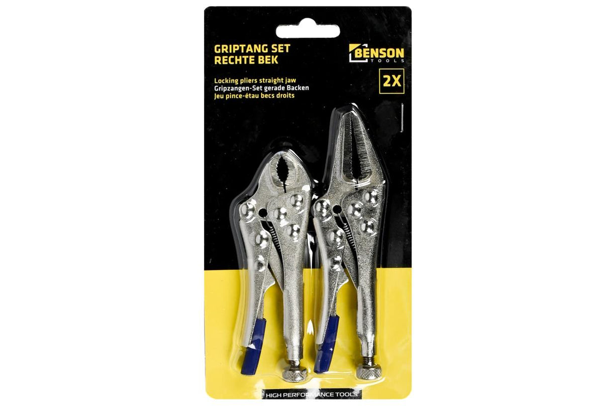 Locking pliers set 2 pcs mini straight jaw