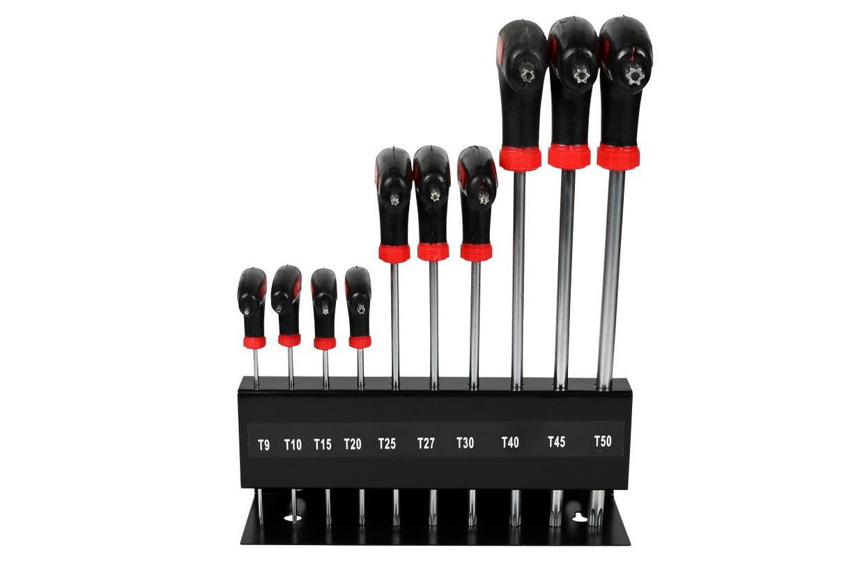 Torx wrench set t-handle 10 pcs with standard