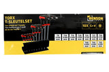 Torx wrench set t-handle 10 pcs with standard