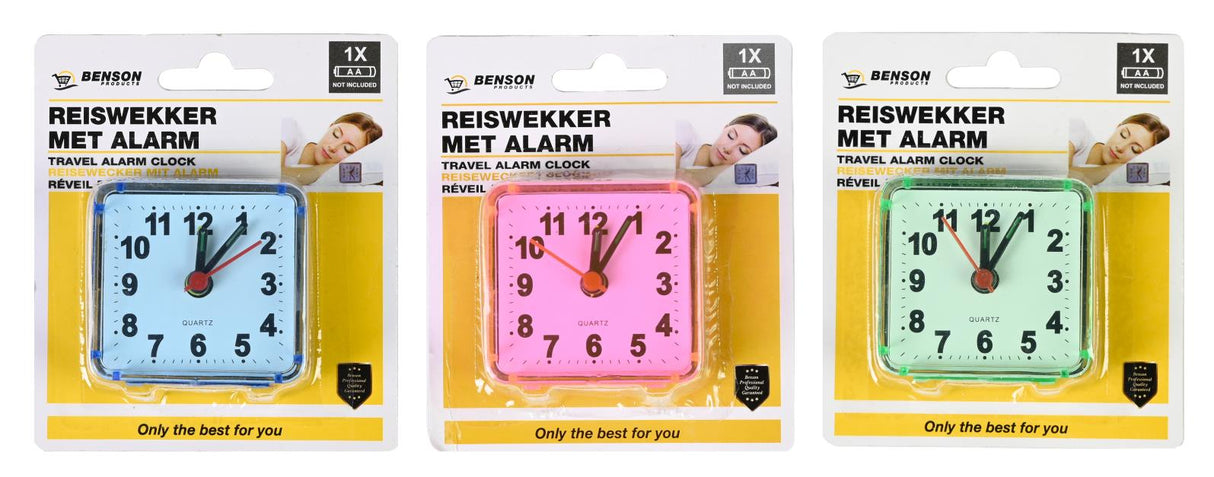 Travel alarm clock small mix