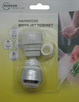 Brise jet robinet chrome/blanc