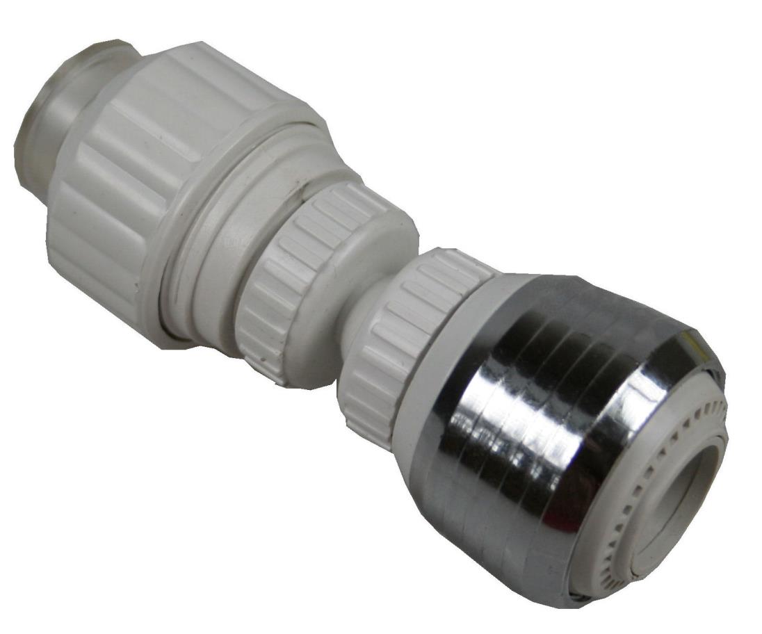 Brise jet robinet chrome/blanc