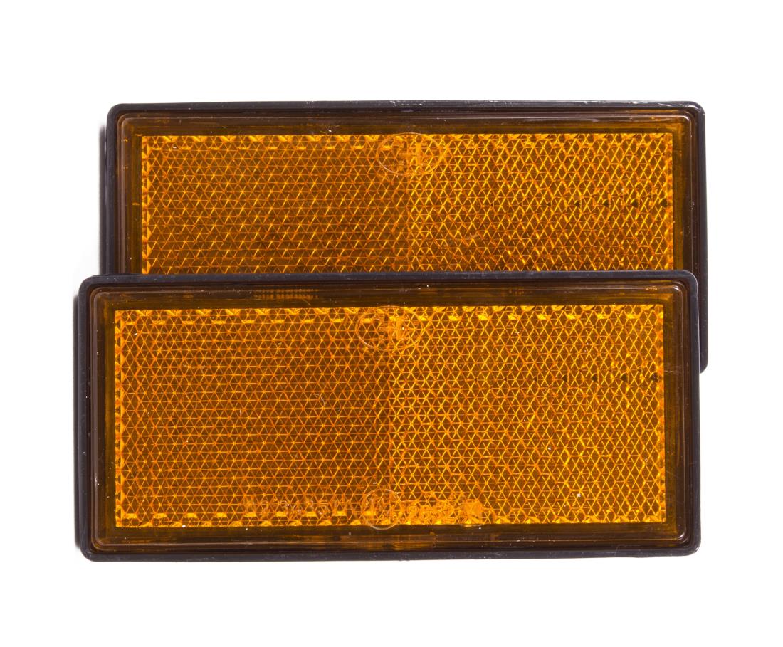 Reflektor rechteckig orange 86 x 40 mm 2-tlg E4