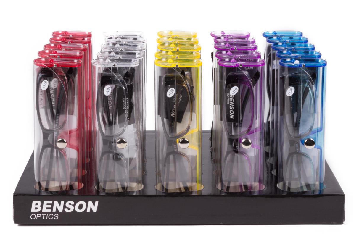 Lesebrille Panama + transparantes Etui Mix Display