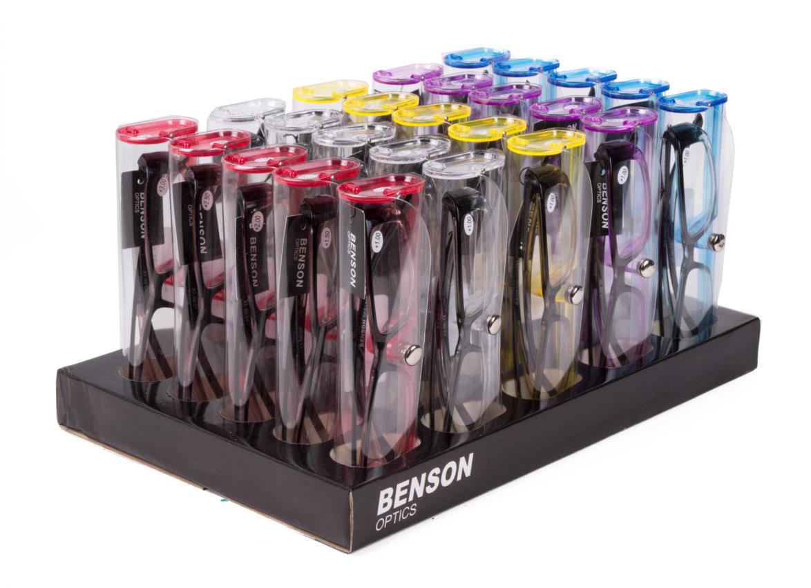 Lesebrille Panama + transparantes Etui Mix Display