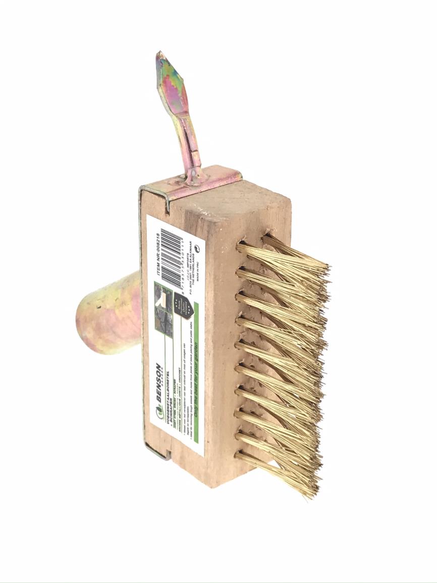 Brosse métallique joints cuivre / 3 rangées + crochet