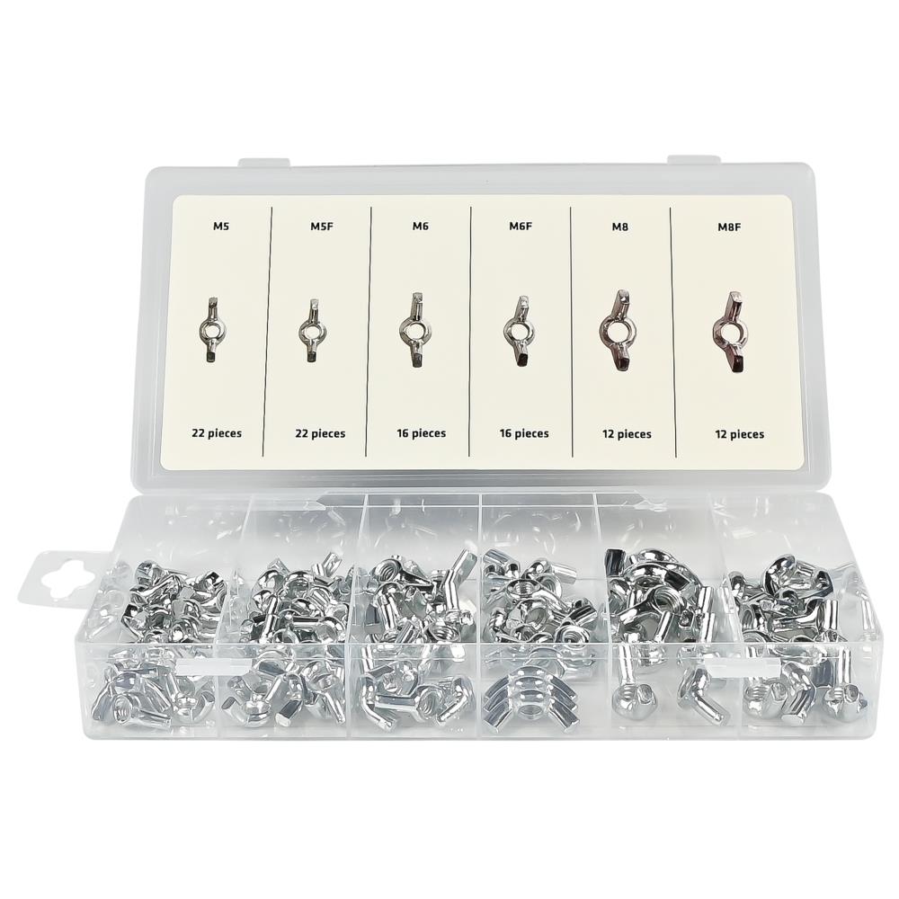 Jeu d'écrous papillon 100 pcs