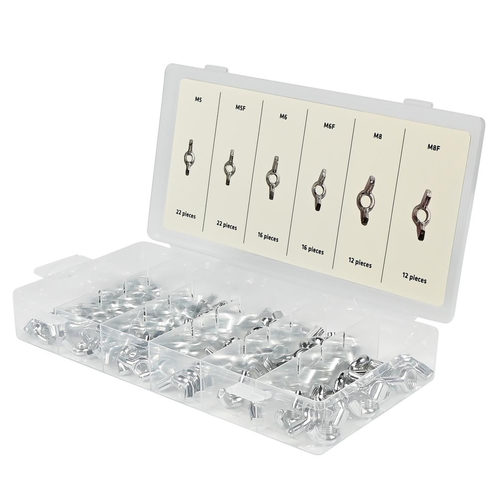 Jeu d'écrous papillon 100 pcs