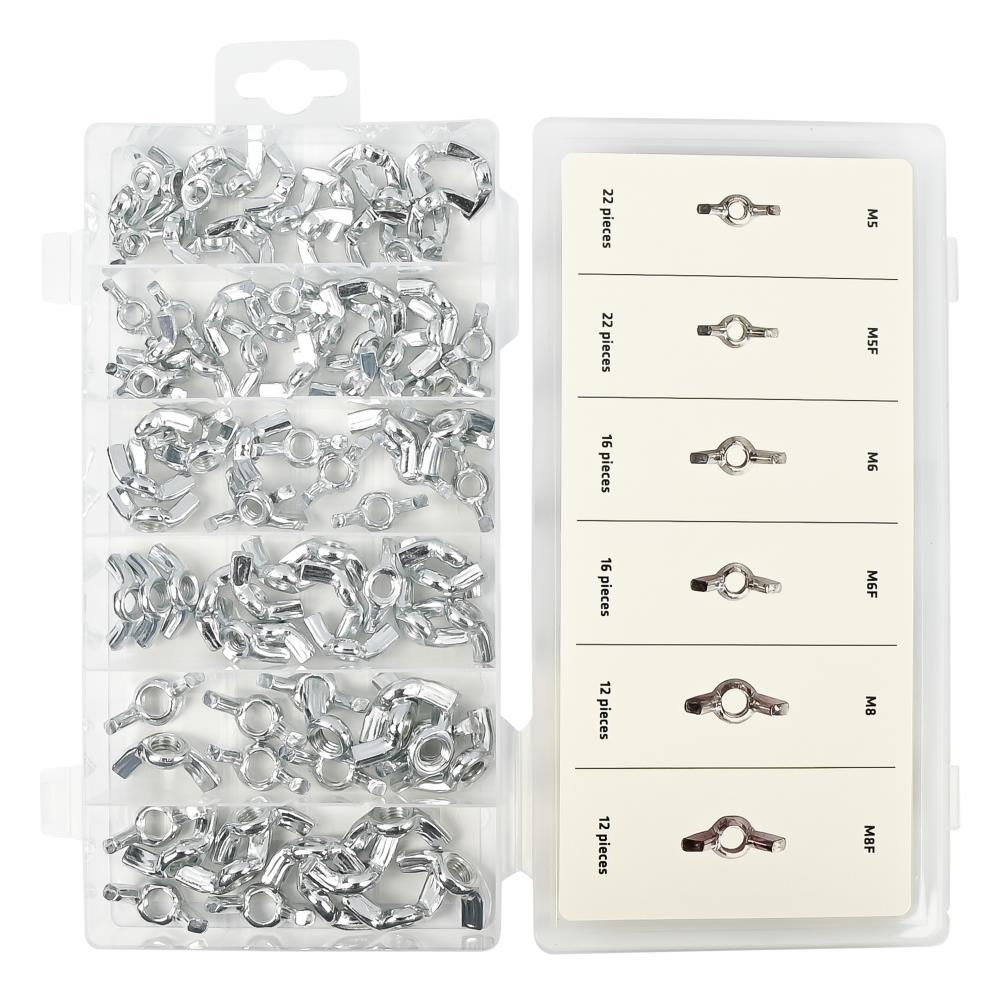 Jeu d'écrous papillon 100 pcs