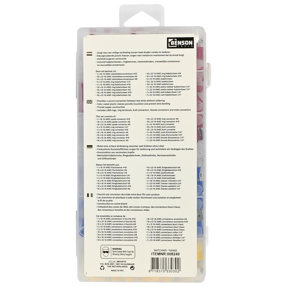 Jeu de cosses cable 150 pcs