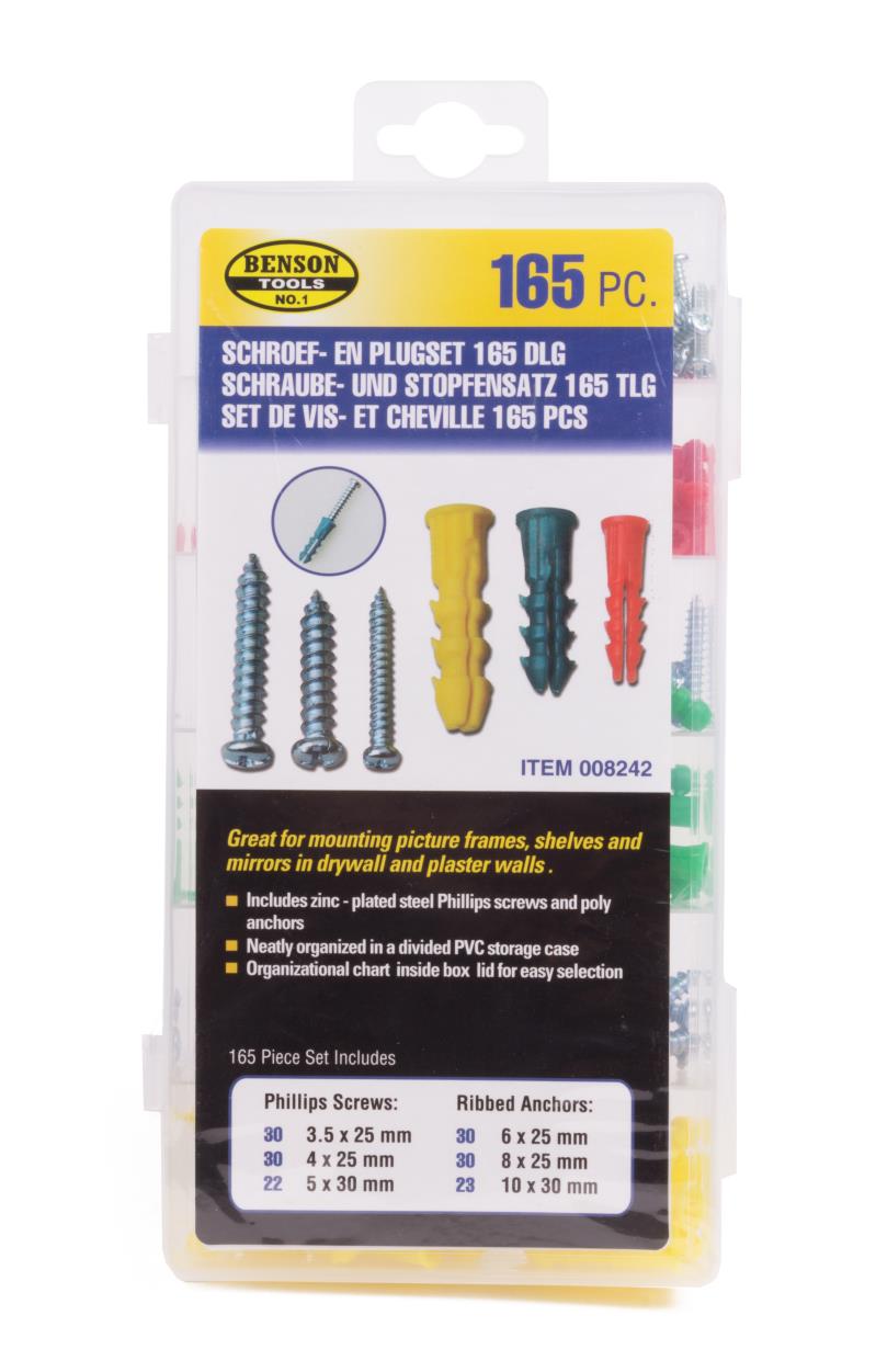 Schroef en plug set 165 dlg