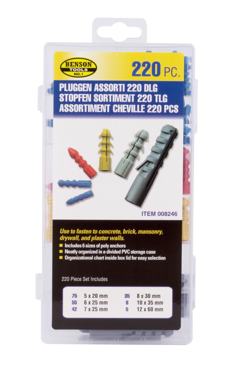 Dübelsortiment 220-tlg