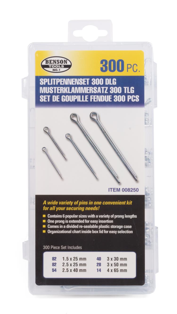 Jeu de goupilles fendues 300 pcs