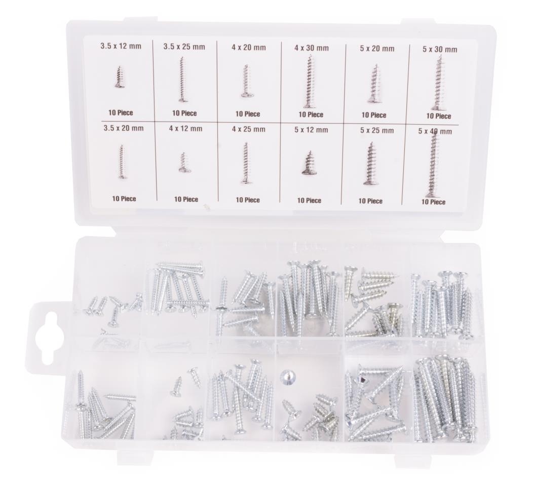 Ensemble vis à bois 120 pcs