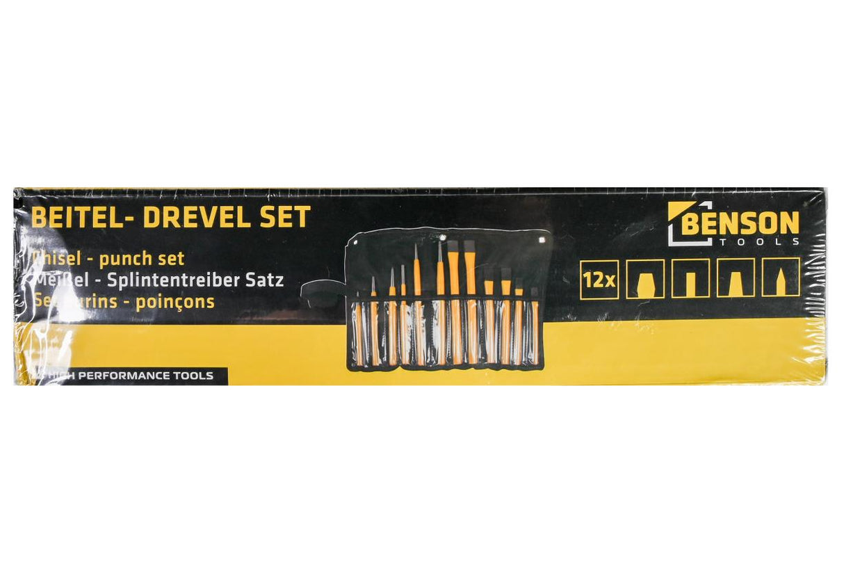 Beitel + drevel set 12 dlg jumbo