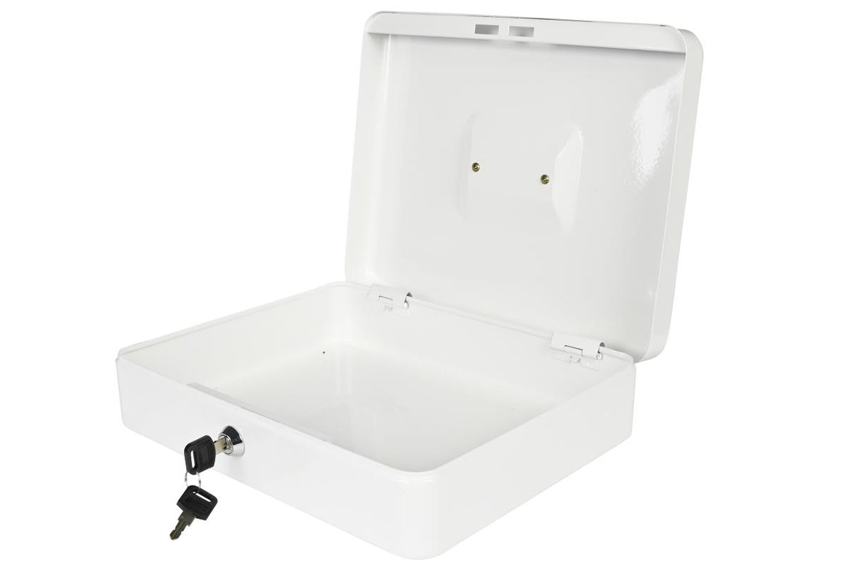 Cash box metal white 300 x 240 x 90 mm