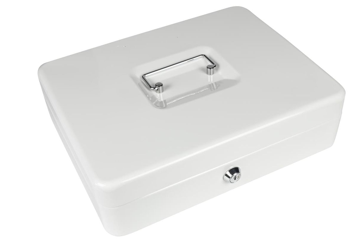 Cash box metal white 300 x 240 x 90 mm