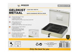 Cash box metal white 300 x 240 x 90 mm