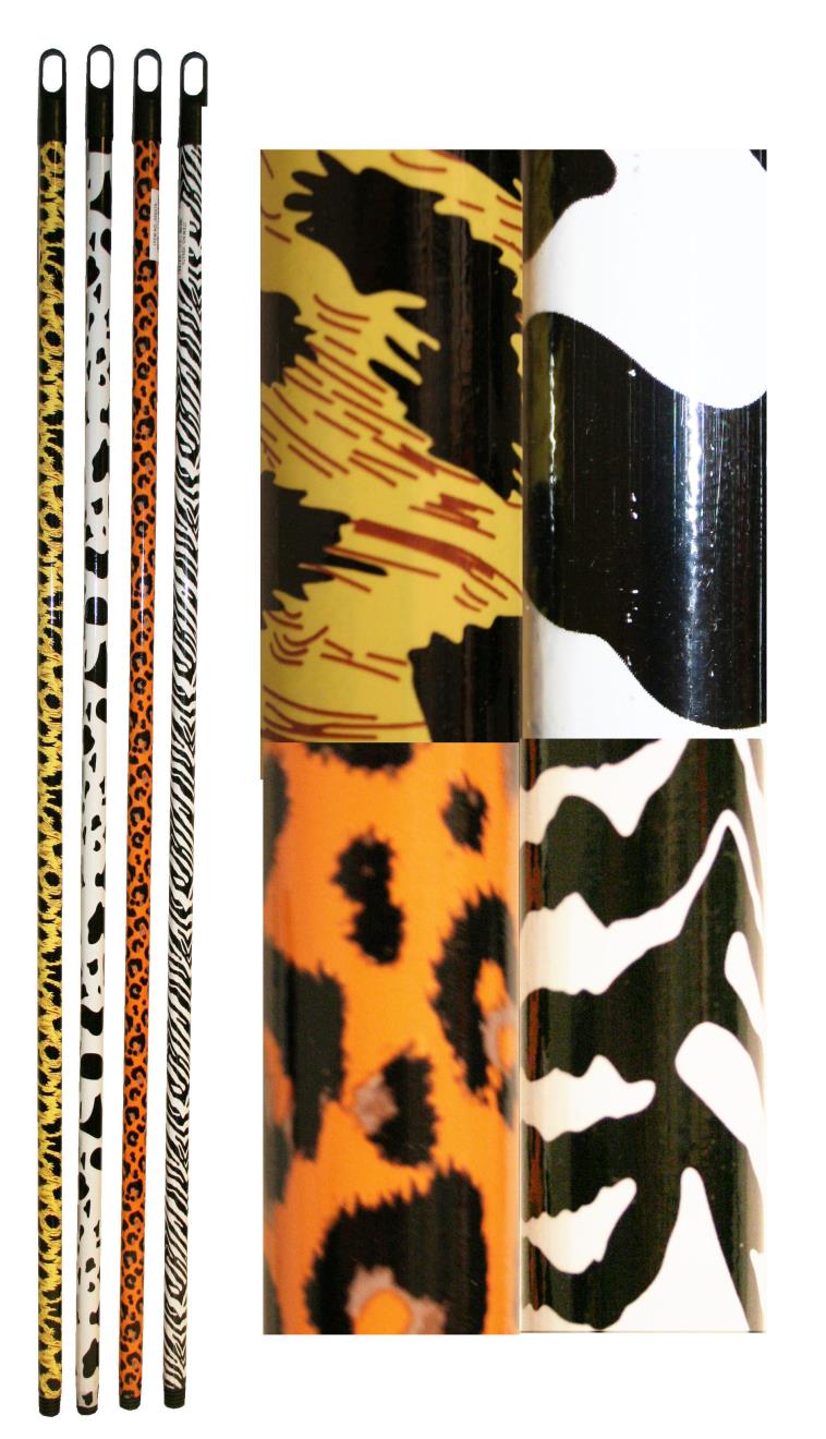 Manche 120 cm peaux d'animaux couleurs variées