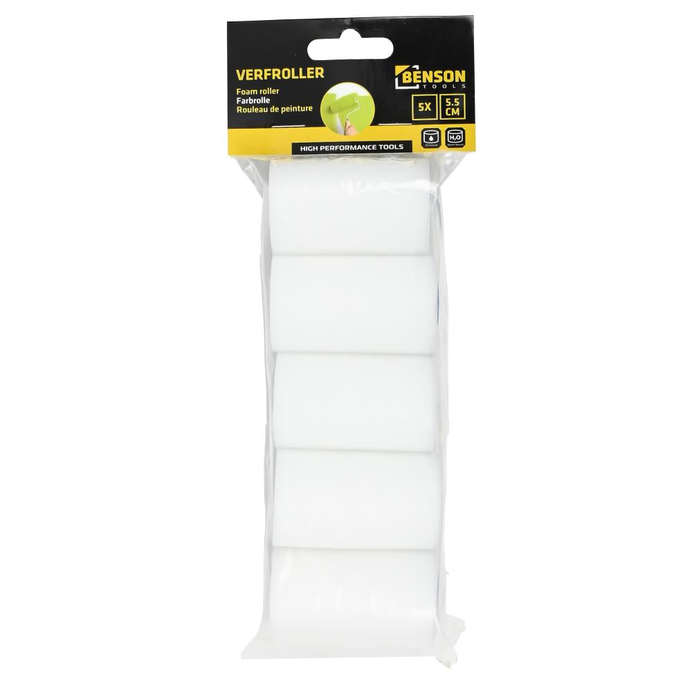 Rouleau à laque foam 5cm 5 pcs