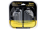 Hex key- and torx wrench set 18 pcs profi box