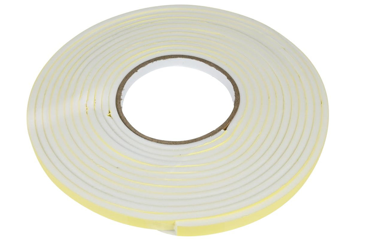 Weatherstrip foam 9 x 5 mm 5.5 mtr white