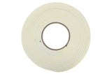 Weatherstrip foam 9 x 5 mm 5.5 mtr white
