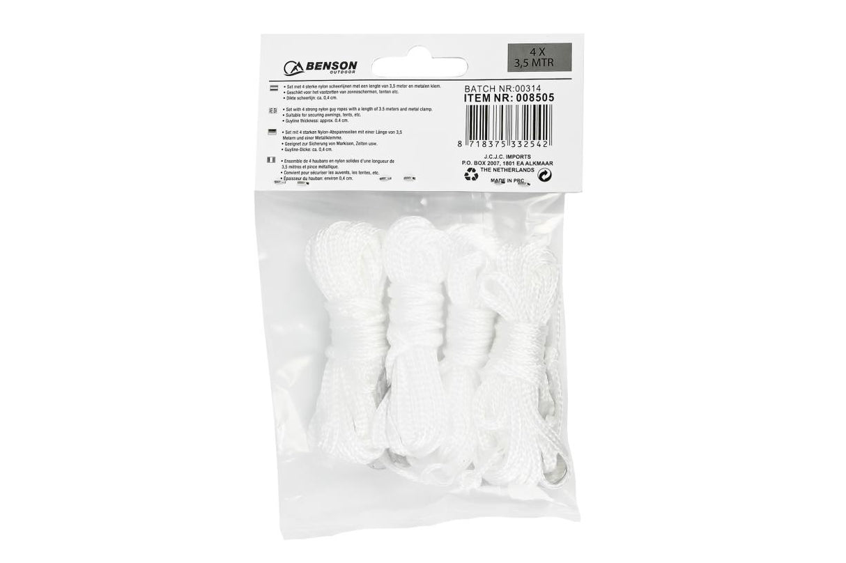 Guy-rope 4 mm x 3.5 m + clamps