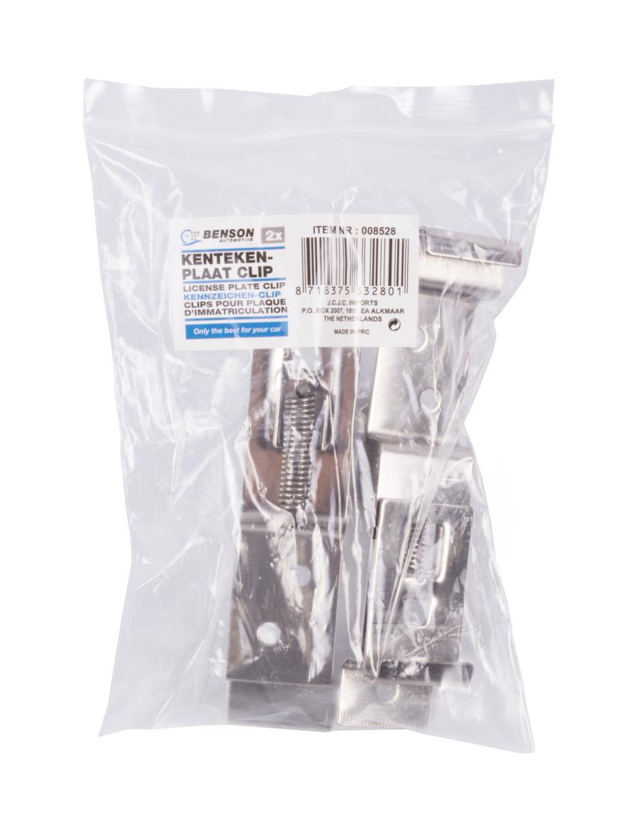 License plate clip 2 pcs bulk