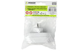 Steckdosenapapter A-Pin 2-fach weiss