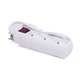 Socket type E 3-way + switch 1.5 m white