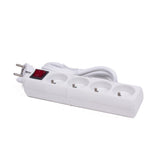 Power strip type E 4-way + switch 1.5 m white