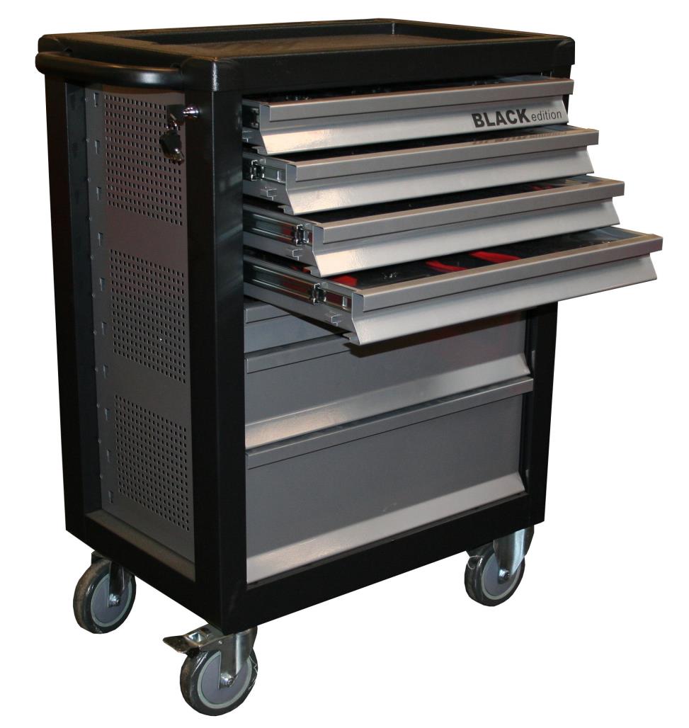 Tool trolley 7 drawers 1125 pcs black edition