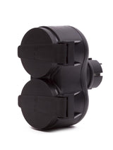 Steckdosenadapter 2-fach + SK + Deckel schwarz